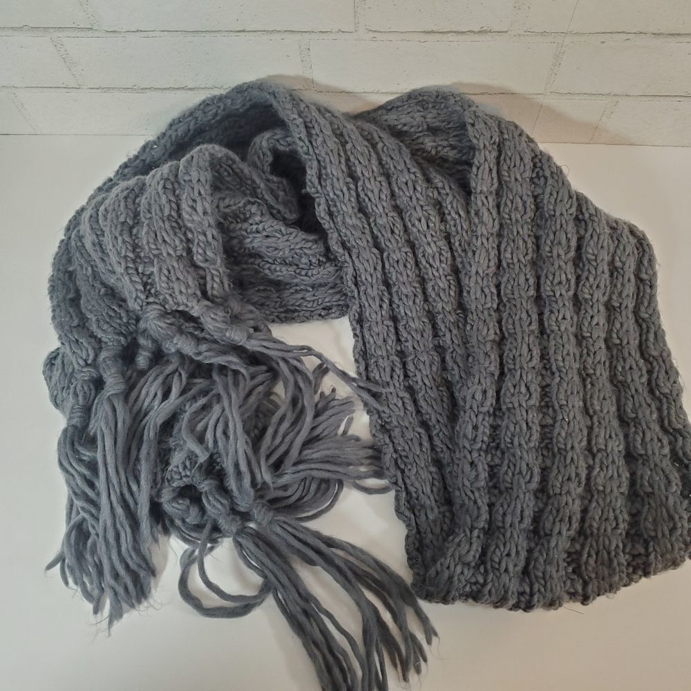 Broner warm gray scarf
